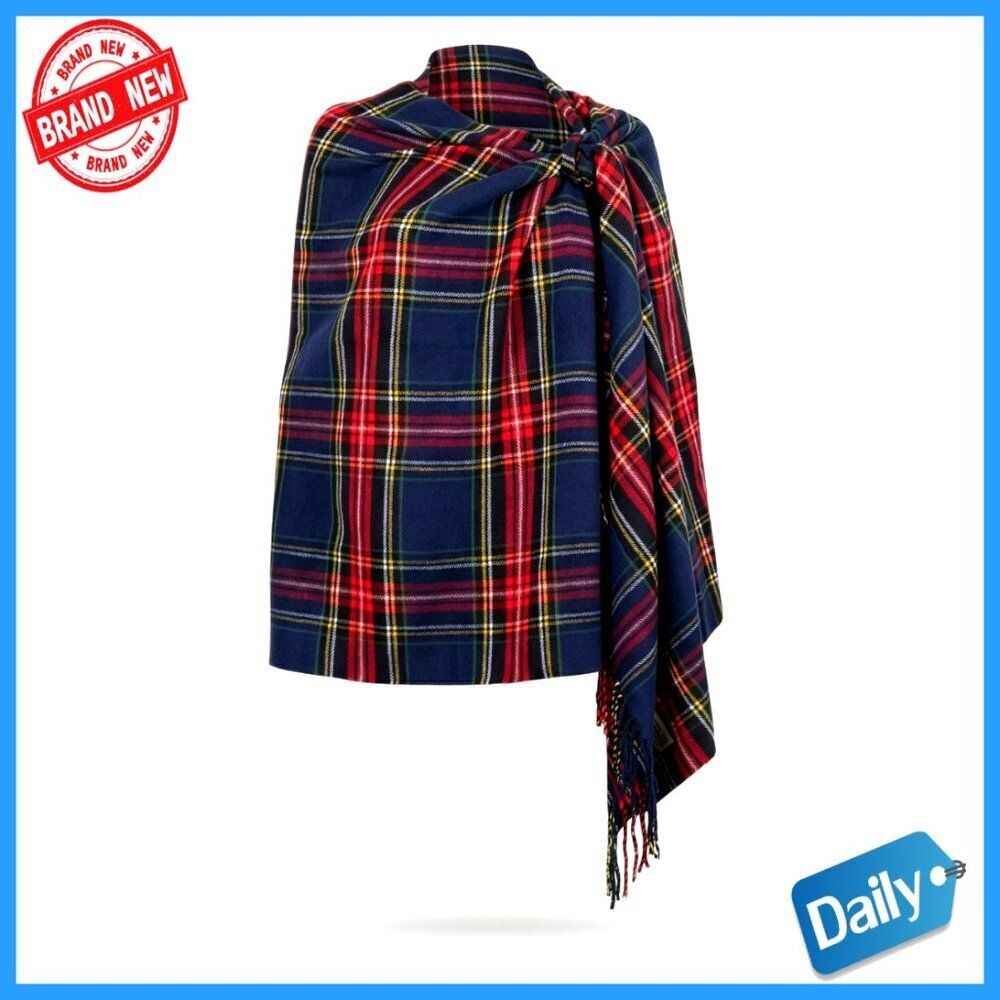 Oversized Tartan Plaid Shawl Wrap 80x30 Soft Cashmere Feel Winter Scarf